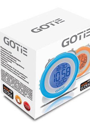 Електронний будильник gotie gbe-200f білий-фіолетовий5 фото