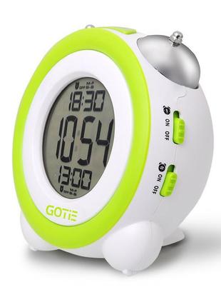 Електронний будильник gotie gbe-200z білий-зелений
