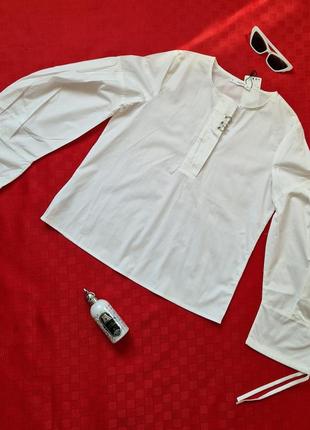 Белая рубашка-блузка mango манго размер s рубашка