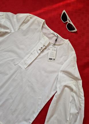 Белая рубашка-блузка mango манго размер s рубашка6 фото