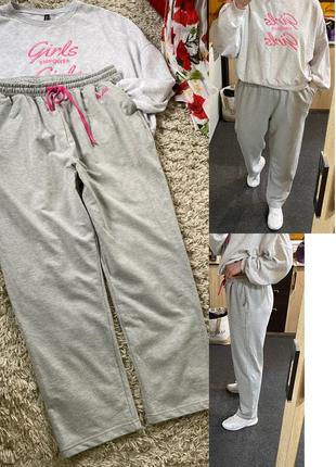 Комфортные спортивные штаны в сером цвете, feel good,p.16-201 фото