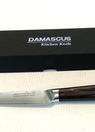 Ніж універсальний damascus dk-hj 6002 aus-10 сталь 67 шарів ле...