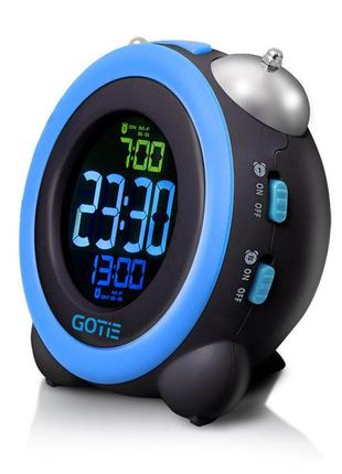 Електронний будильник gotie gbe-300n чорно-синій