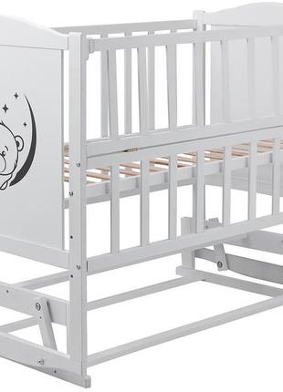 Ліжко babyroom тедді т-02 фігурне бильце, маятник, відкидний п...4 фото