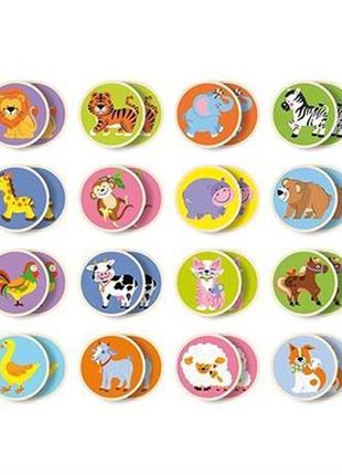 Настільна гра viga toys memory-тварини 32 картки 51308