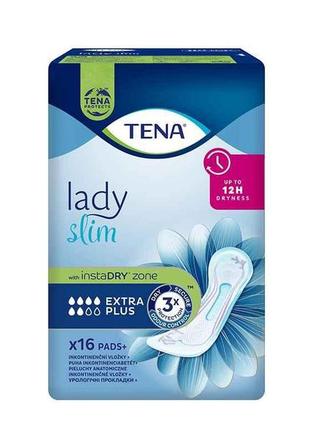 Прокладки урологічні 16шт жін. 6 крап lady slim extra plus тм tena