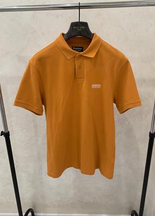 Мужская поло футболка barbour оранжевая оригинал