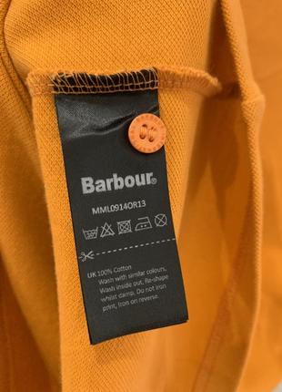 Мужская поло футболка barbour оранжевая оригинал5 фото