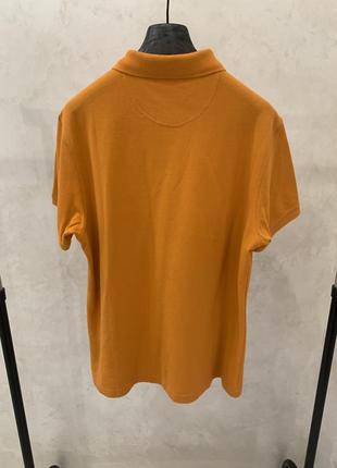 Мужская поло футболка barbour оранжевая оригинал4 фото