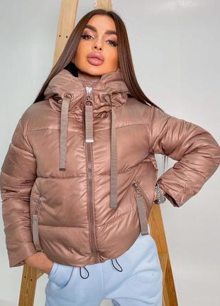 Стильна жіноча куртка zara з плащової тканини5 фото