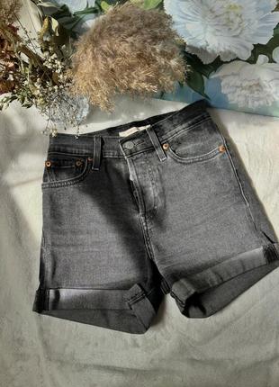 Серые шорты  levi’s wedgie shorts3 фото