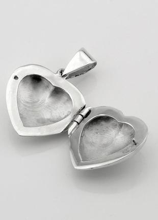 Срібний кулон для фото сердечко3 фото