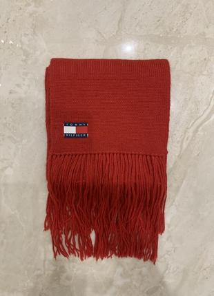 Красный шарф tommy hilfiger2 фото