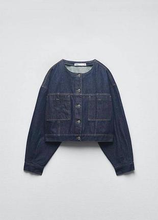 Джинсовый пиджак куртка zara