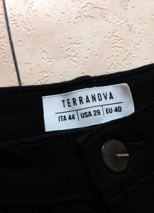 Брендові чорні джинси скінні з високою талією terranova, 40 розмір.4 фото