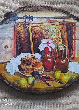 Картини фотокартини на зрізі дерева "кухонний декор"9 фото