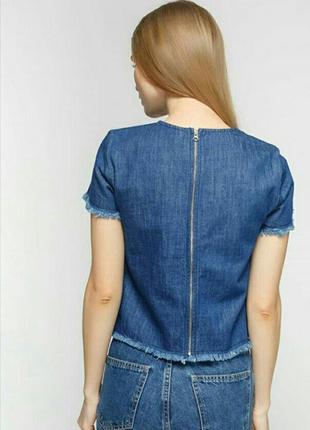 Футболка джинсовa з блискавкою на спині