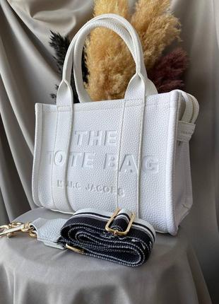 Женская сумка marc jacobs tote bag mini white