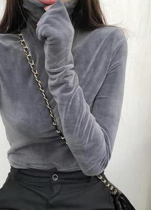 Мягкий плюшевый велюровый гольф