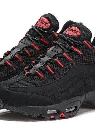 Nike air max 95 essential "black/red2 фото