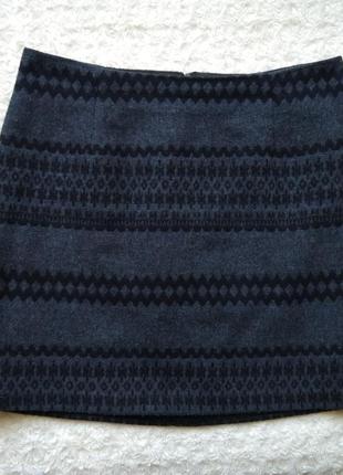 Теплая шерстяная юбка с высокой посадкой трапеция new look4 фото