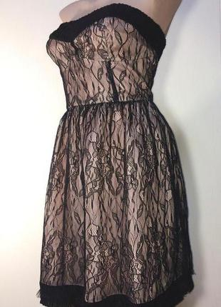 Кружевное платье-бюстье thistlepearl black lace cocktail dress