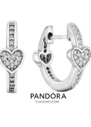 Серьги кольца серебро silver_pandora original серьги хупы