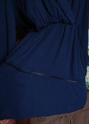 Голубое короткое платье с длинными рукавами от george5 фото