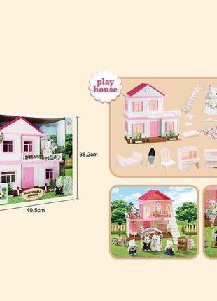 Будиночок s 05 (6), 2 поверхи, меблі, підсвічування, фігурка к...