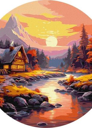 Набір для розпису по номерах. "гірська панорама" d39см кно-r10...