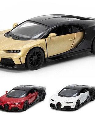 Модель легковика bugatti chiron supersports 5'' kt5423w
метал....
