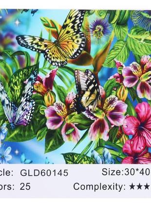 Алмазна мозаїка за номерами 30*40 "метелики" 60145 60145 rish