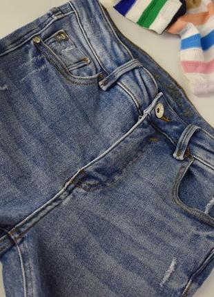 Эластичные но плотные джинсы с рванками zebra5 фото