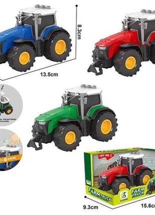 Трактор 0488-600 d (192/2) 3 кольори, інерція, 3 кнопки, світл...