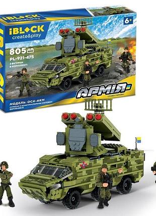 Конструктор iblock армія, оса-akm, 805 под., кор. 48*9*32см pl...