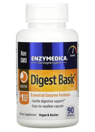 Enzymedica, digest basic, основна ферментна формула, 90 капсул