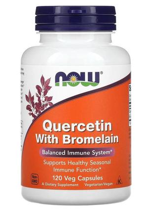 Now foods, quercetin with bromelain, 120 veg capsules