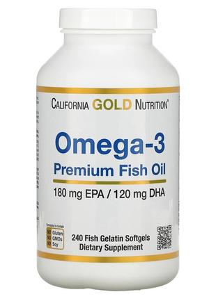 California gold nutrition, омега-3, риб’ячий жир преміальної я...