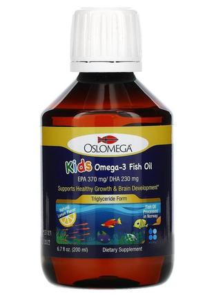Oslomega, норвезький риб’ячий жир з омега-3 для дітей, з натур...