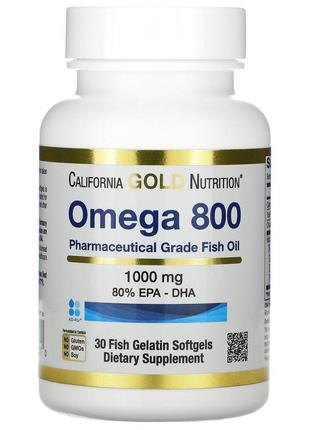 California gold nutrition, омега-800, риб’ячий жир фармацевтич...