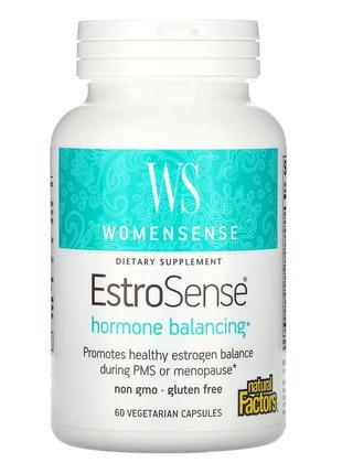 Natural factors, womensense, estrosense, гормональний баланс, ...