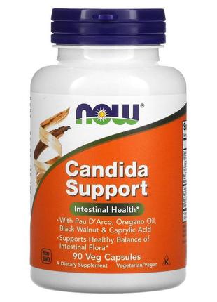 Now foods, підтримка при кандидозі candida support, 90 veg cap...