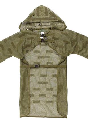 Маскувальне сітчасте пальто mfh mesh coat с петлями - olive (4...