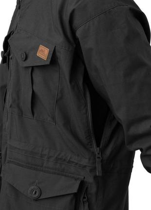 Оригінальна тактична куртка helikon sas smock jacket - black7 фото