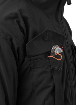 Оригінальна тактична куртка helikon sas smock jacket - black8 фото