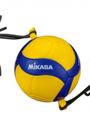 Оригінальний волейбольний м'яч з гумками mikasa v300w at-tr (v...2 фото