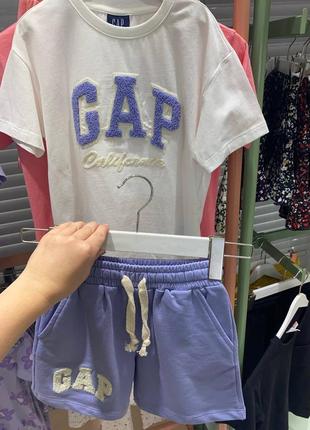 Костюм gap шорти футболка 98 104 110 116 122 128 134 140 1462 фото