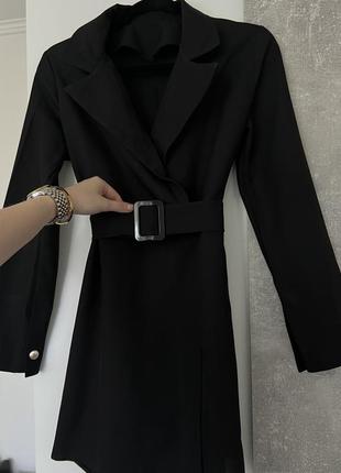 Черное платье- пиджак4 фото