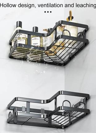 Кутова полиця для ванної кімнати corner shower caddy4 фото