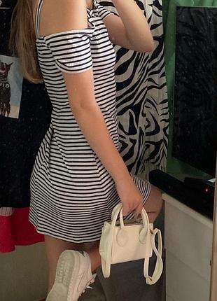 Платье в полоску тельняшка 4